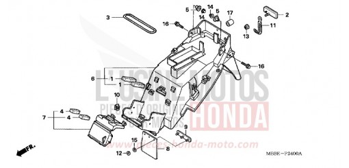 REAR FENDER VTR1000F5 de 2005
